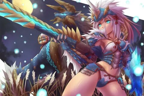 Wallpaper : women, anime, boobs, Monster Hunter, mythology, 