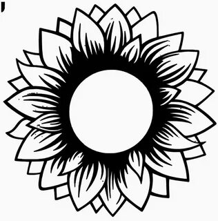 Layered Sunflower Svg For Silhouette - SVG Layered