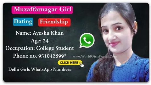 Muzaffarnagar Girl Ayesha WhatsApp Number for Friendship, Ne