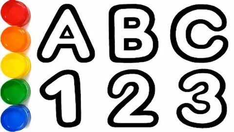 ABC-123 /// How to draw ABC and 123 easy /// KS ART - YouTub