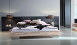 bedroom cool bed headboards black wooden design white color 
