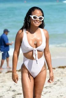 Christina Milian in White Swimsuit 2018 -25 GotCeleb