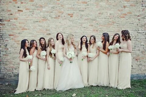 Beige Bridesmaid Gowns