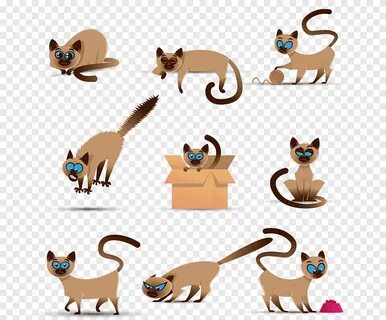 Free download Siamese cat Abyssinian Kitten Dog, Illustratio