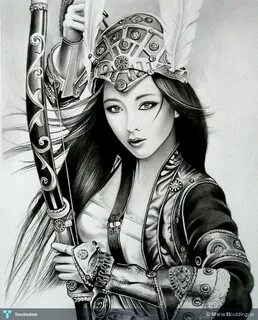 Girl Samurai Warrior Drawings - Фото база