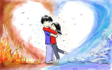 Download Anime Love Fireboy And Watergirl PNG - Anime Hoku