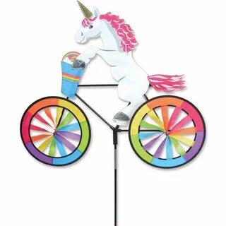 Unicorn On Bike 30 Inch Wind Spinner - Kitty Hawk Kites Onli