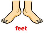 Feet clipart body part - Pencil and in color feet clipart bo