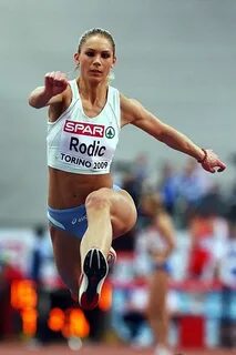Snezana Rodic of Slovenia competes in the Womens Triple Jump