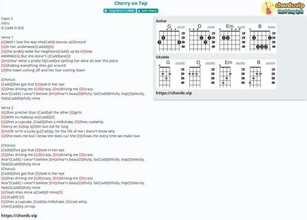 Cherry Wine Chords Uke - Guitar Tab Cherry Wine Hozier How T