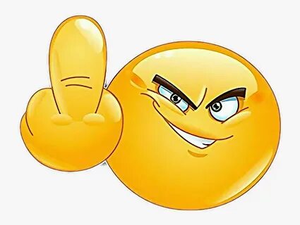 #fuck Emoji - Middle Finger Emoticon, HD Png Download , Tran