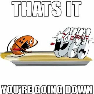 That's it! You're going down! #GoBowling #bowling #pins #fun