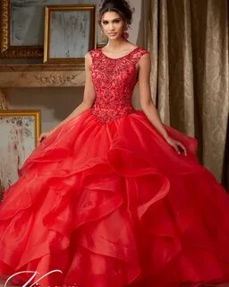 New Design Puffy Princess Red Quinceanera Dresses 2017 Debut