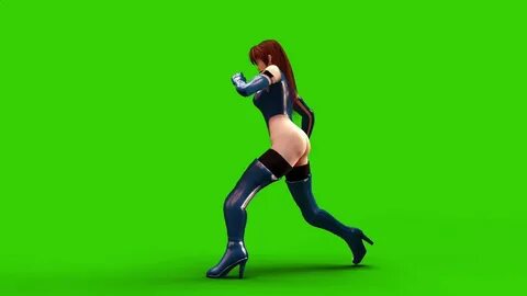 kasumi nice ass - green screen sexy girl - YouTube