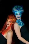 Themed Sessions Fire makeup, Body painting, Water makeup loo