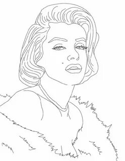 Marilyn Monroe Coloring Pages People coloring pages, Colorin