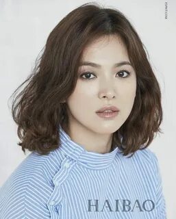 Song Hye Kyo Permed hairstyles, Hair styles, Medium hair sty