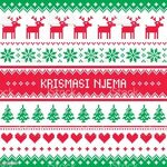 Krismasi Njema Вектор Поздравительная Открытка С Рождеством 