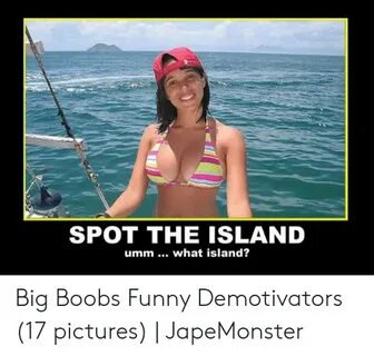 SPOT THE ISLAND Umm What Island? Big Boobs Funny Demotivator