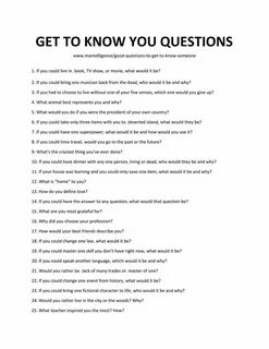 80 Best Get to Know You Questions - Make Epic Friendship Tod