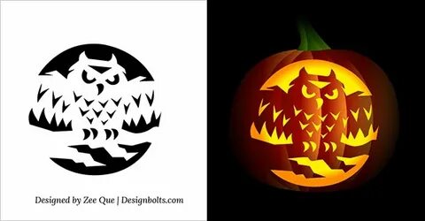10 Free Printable Scary Pumpkin Carving Patterns, Stencils &