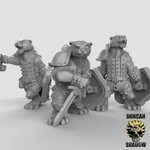 Otter's With Hand Weapons And Shields (pre Supported) Minise