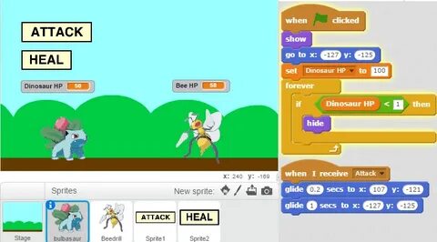 Make a Pokemon Scratch game ProgrammingMax