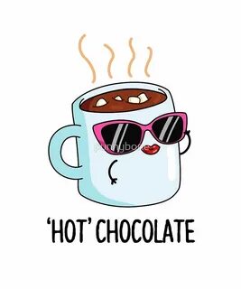 Hot Chocolate Food Pun Sticker by punnybone Food puns, Cute 