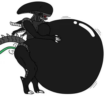 Xenomorph girl inflation by GHforever -- Fur Affinity dot ne