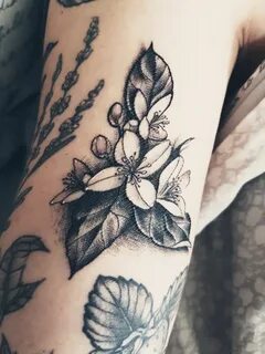 jasmine flower tattoo Flower tattoo, Black and grey tattoos,