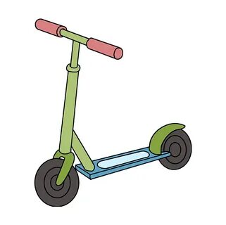How To Draw A Scooter - Coloring Pages