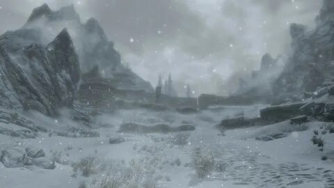 Wallpaper : landscape, snow, ice, mist, The Elder Scrolls V 