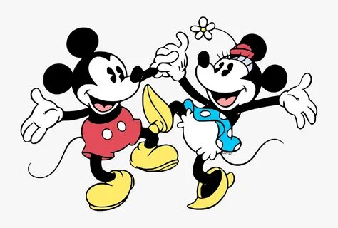 Transparent Friends Clip Art - Mickey And Minnie Mouse Trans