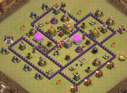 Th7 Defense Base : Clash Of Clans Th7 Farming Base Best Town