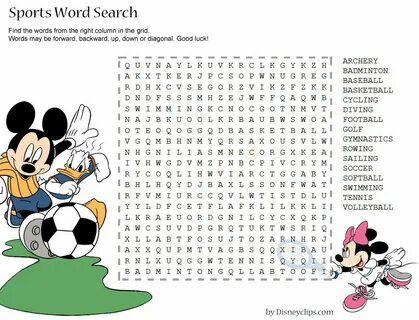 Sports coloring pages, Disney word, Disney word search