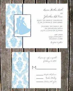 Cinderella Wedding Invitation and RSVP Cinderella wedding in