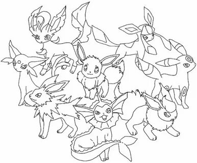 Eevee Evolution Coloring Page - Best Coloring Page