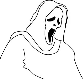 Halloween Ghost Png - Ghostface Lineart Clipart - Full Size 