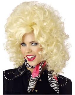 Country Western Diva Wig Blonde Singer Star Dolly Parton Cos