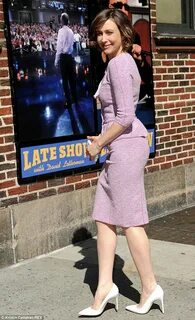 Vera Farmiga channels the fifties in fitted lilac two-piece 
