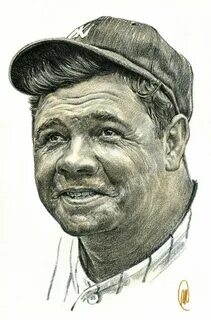 Babe Ruth portrait by Robert Riger #baseballnews Baseball ar