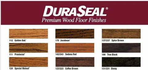 DuraSeal Stain Chart I-- Site Finished Floors. Standard Colo