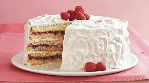 Raspberry-Laced Vanilla Cake Recipe Desserts, Vanilla desser