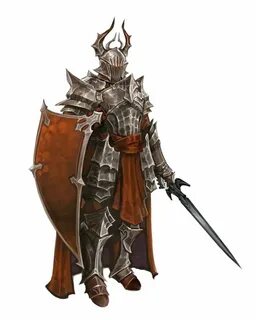 Male Human Antipaladin Sword and Shield Fighter Knight - Pat