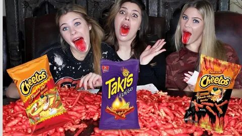 HOT PEPPER CHEETOS AND TAKIS CHALLENGE- Caci Twins - YouTube