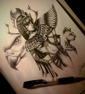 Egypt Tattoo design by https://www.deviantart.com/carolinaji
