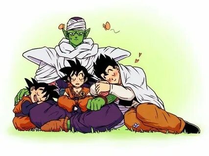 Goku, Gohan, Goten, and Piccolo
