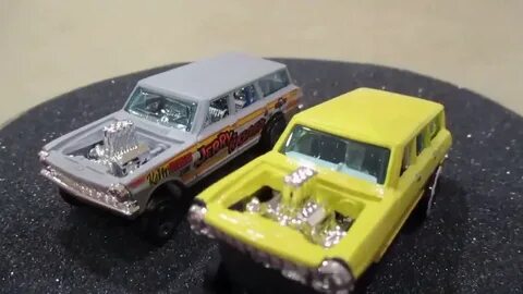 Hot Wheels. 64 Nova Wagon Gasser, Jerry Rigged. How to custo