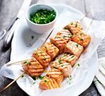 Grilled Norwegian Salmon Skewers with Gremolata Recipe Salmo