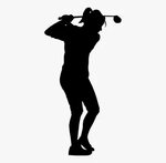 Download Female Golfer Silhouette Clipart Golf Stroke - Girl